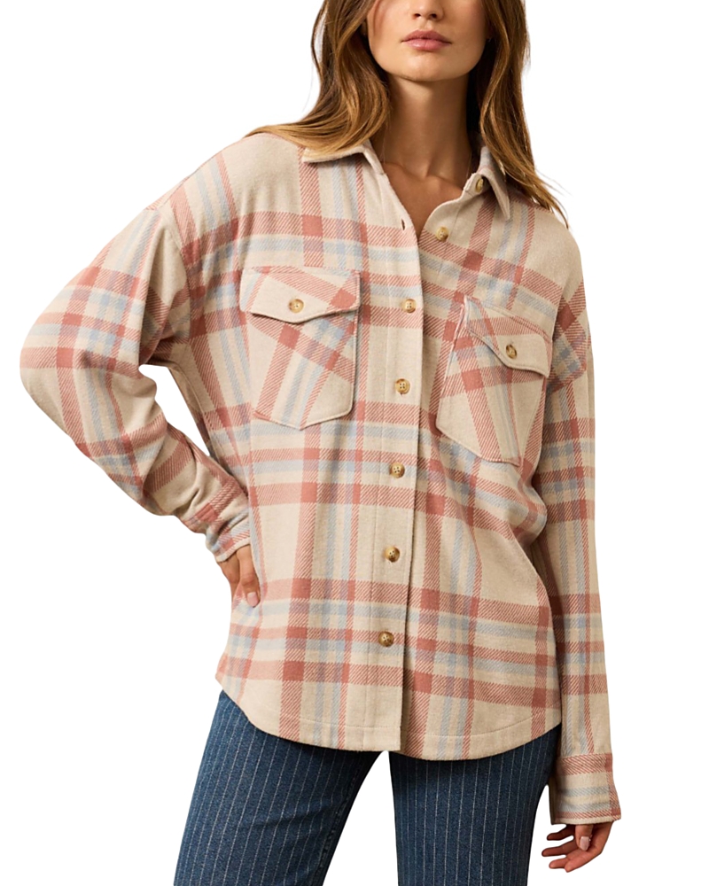Faherty Legend Overshirt In Pink