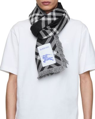 Lightweight Wool & Silk Check Scarf
