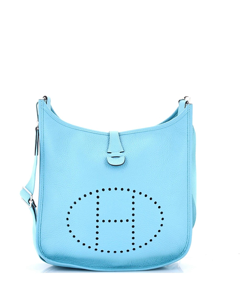 Pre-owned Pre-owned Hermes Hermes Pm Evelyne Bag Gen Iii Clemence In Blue