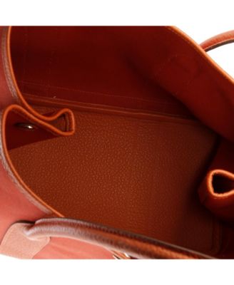 Pre-Owned HERM&Egrave;S 36 Garden Party Tote Toile and Leather