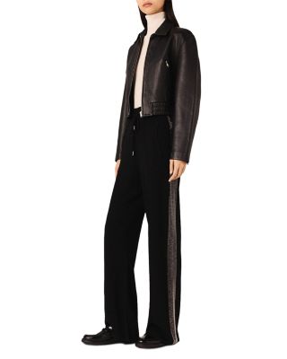 Trousers with Rhinestone Band