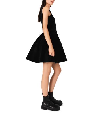 Short Velvet Skater Dress