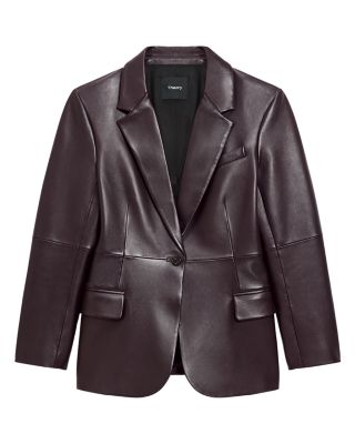 Lynnia Leather Blazer