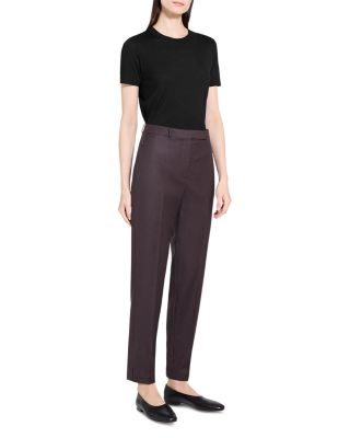 Wool High Waisted Tapered Pants