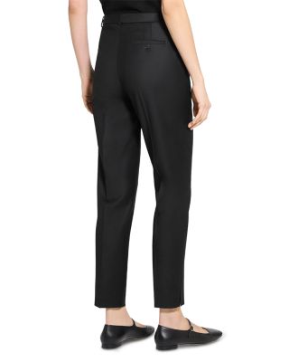 Wool High Waisted Tapered Pants