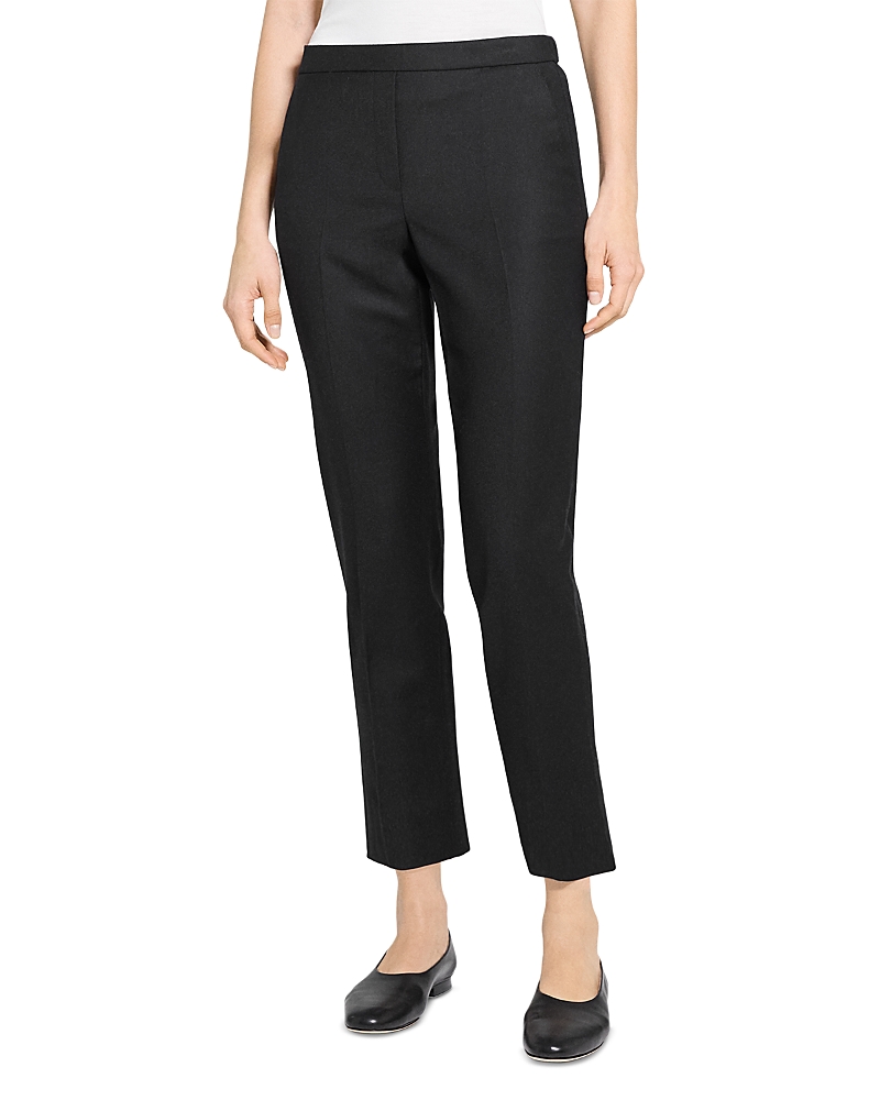Theory Sleek Flannel Treeca Pull On Pant In Black