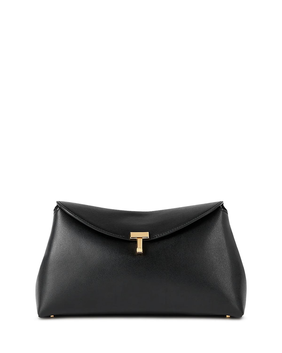 Toteme T-Lock Smooth-Leather Convertible Clutch