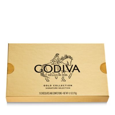 Chocolatier Assorted Chocolate Gold Gift Box, 15 Piece