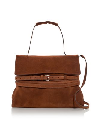 Tie Me Suede Shoulder Bag
