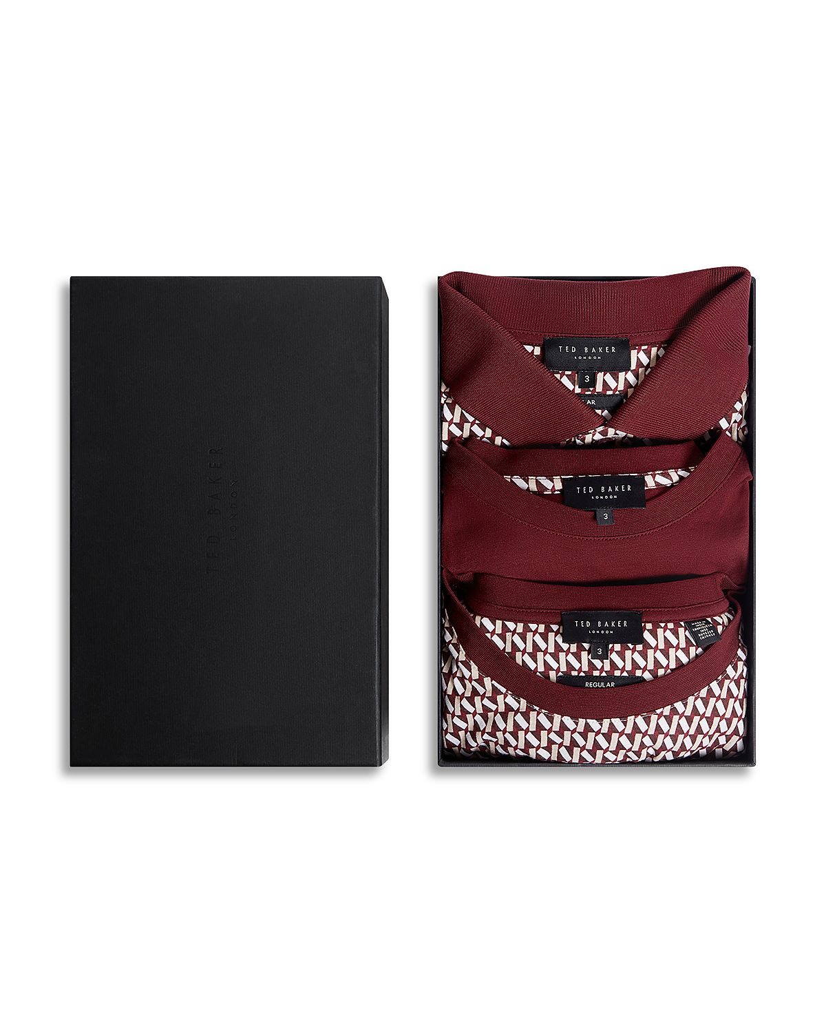 Ted Baker Sangs Geometric Jersey Top Gift Set, 3 Pack
