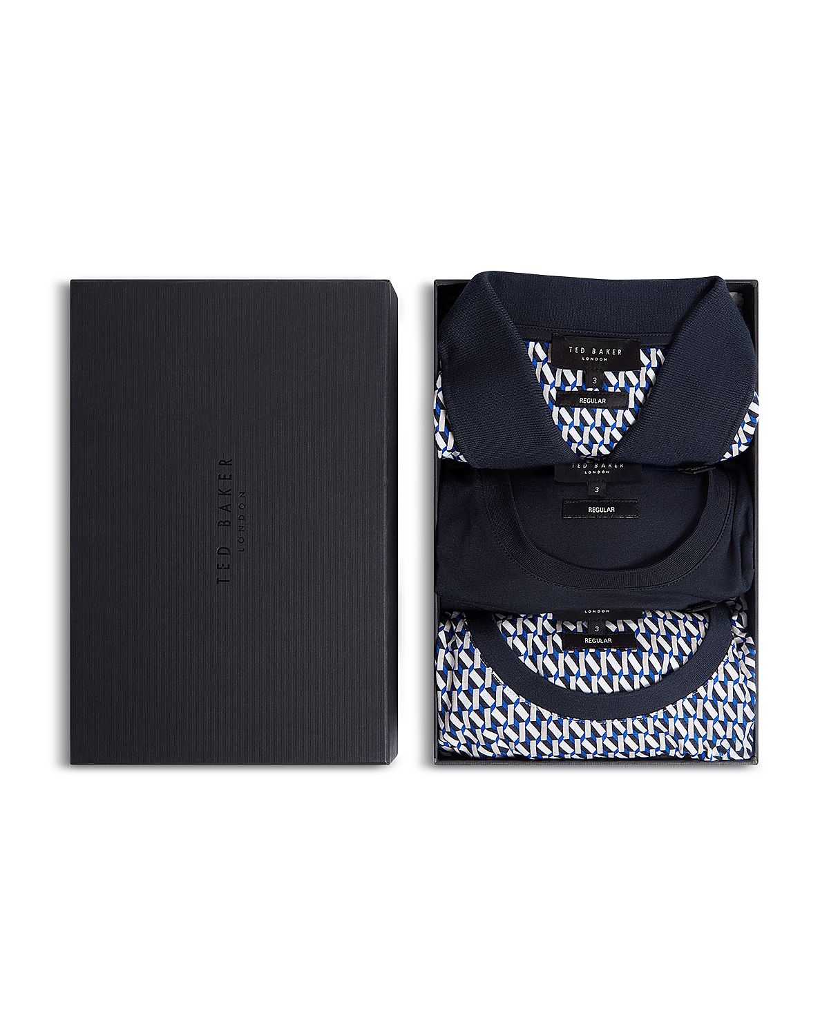 Ted Baker Sangs Geometric Jersey Top Gift Set, 3 Pack