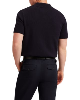 Jaylon Waffle Stitch Zip Polo