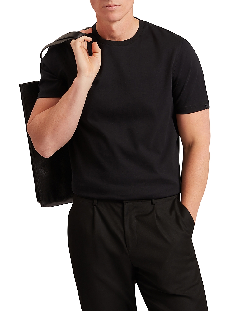 Ted Baker Konrrad Regular Soft Touch Cotton Tee In Black