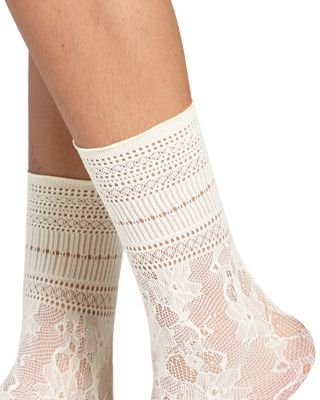 Peony Lace Crew Socks