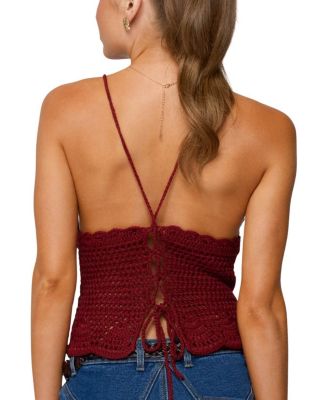  Delila Crochet V Neck Top