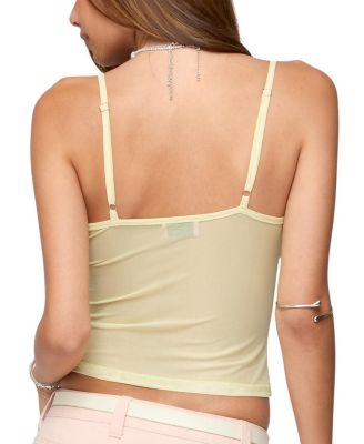  Alanah Flower Cut Out Mesh Top