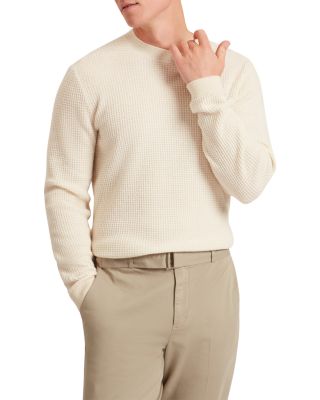 Clacx Long Sleeve Waffle Stitch Crew