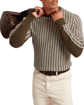 Frankez Textured Crewneck Sweater