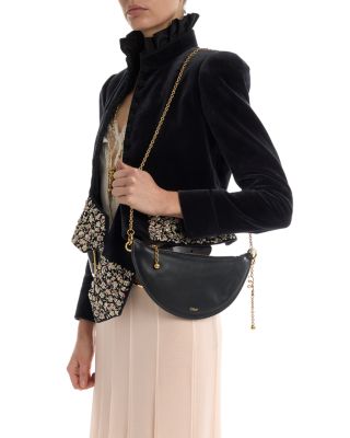 Icons Mini Leather Halfmoon Bag