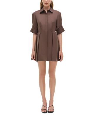Jazzie Elbow Sleeve Mini Shirt Dress