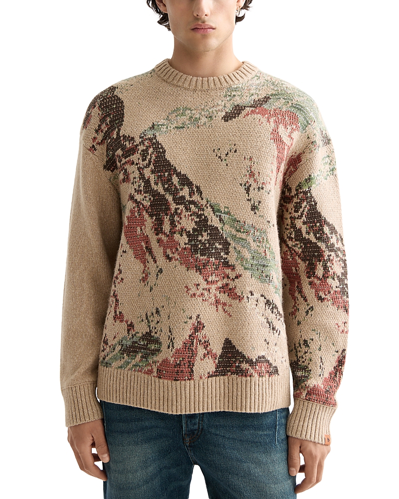 Scotch & Soda Mountain Loose Fit Sweater In Multi