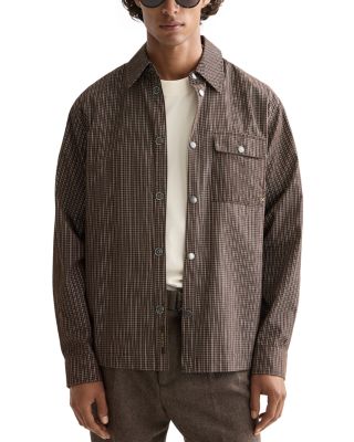 Relaxed Fit Micro Check Structured Shirt