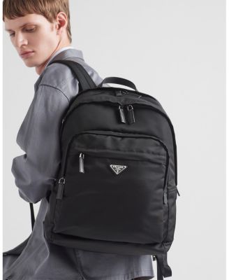 Re-Nylon and Saffiano Leather Backpack