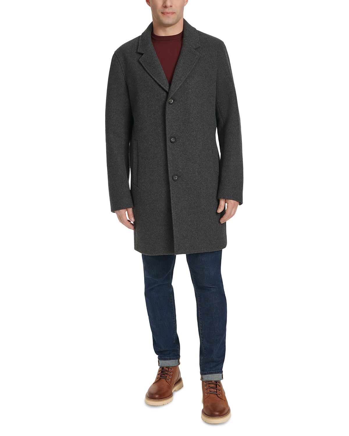 Cole Haan Single-Breasted Top Coat