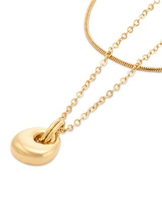 Layered Pendant Necklace, 18"