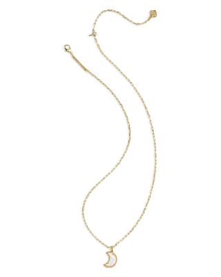 Moon Short Pendant Necklace, 19"