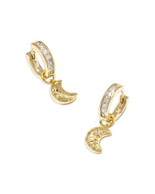 Moon Huggie Hoop Earrings