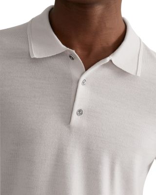 Trafford Long Sleeved Half Button Merino Wool Polo