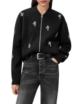 Rhea Bea Embellished Bomber Jacket