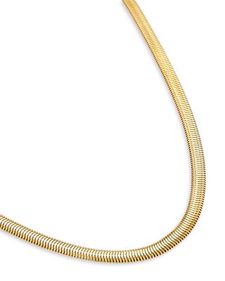 Cobra Link Chain Necklace in 14K Yellow Gold, 17.5"