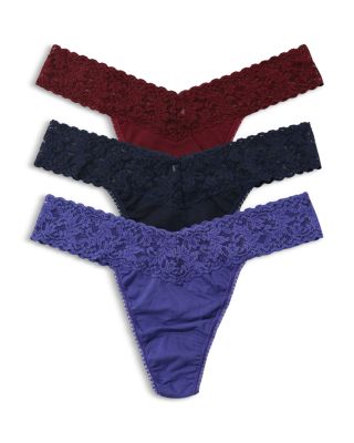 Signature Lace Original Rise Thong, Pack of 3