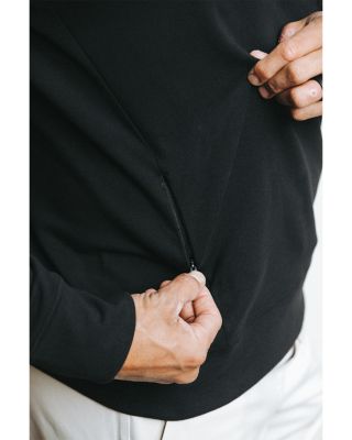 Overzip Mock Neck Sweatshirt