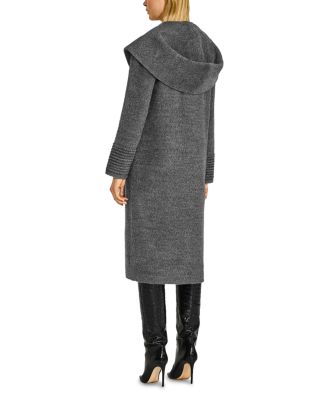Boucl&eacute; Long Hooded Coat