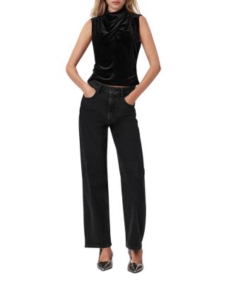 Tia Velvet Ruched Top