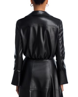 Veronique Faux Leather Top