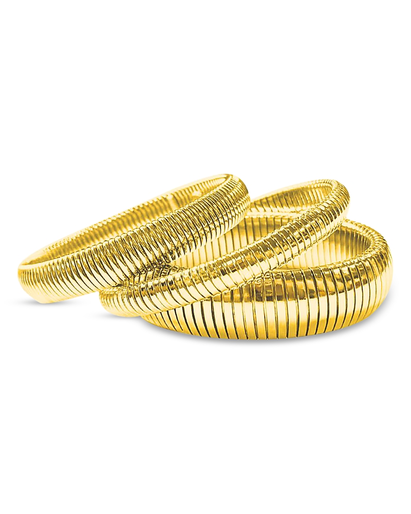 Ben-amun Ridged Bangle Bracelets, Set Of 3 In Gold
