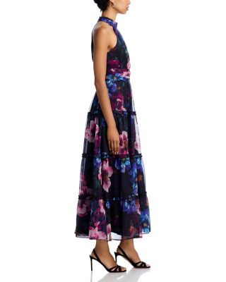 Floral Halter Guest of Maxi Dress - Exclusive