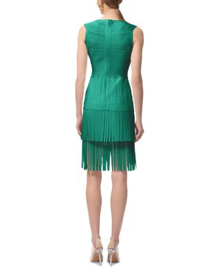 V Neck Gracie Midi Fringed Dress