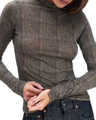 Shaw Paneled Long Sleeve Turtleneck Top