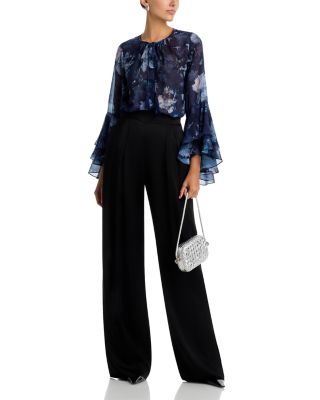Mullin Printed Flared Sleeve Blouse