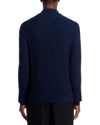 Birdseye Knit Quarter Zip Sweater