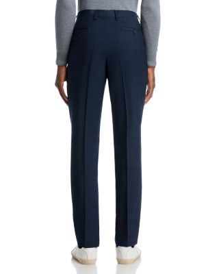 Plaid Slim Fit Suit Pants