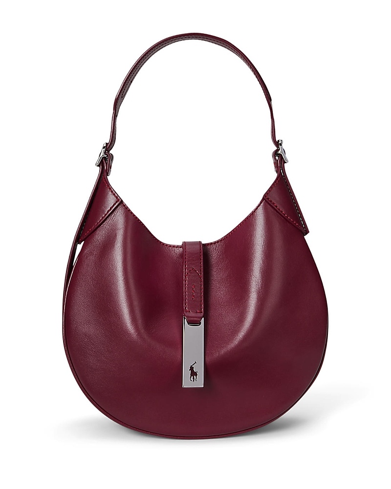 Polo Ralph Lauren Polo Id Leather Small Shoulder Bag In Red