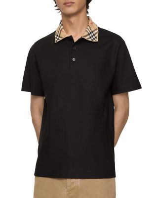 Check Collar Cotton Slim Fit Polo Shirt