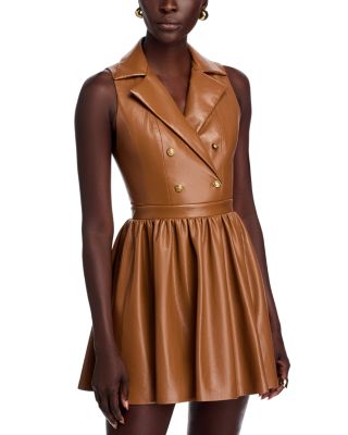 Emmy Faux Leather Mini Dress