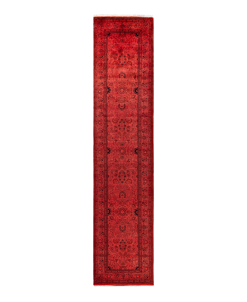 Bloomingdale's Fine Vibrance M1355 Runner Area Rug, 2'6x11'6 In Red